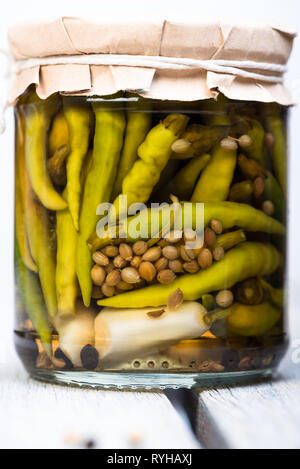 bird`s eye chili pickle Stock Photo - Alamy